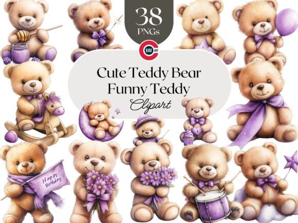 Cute and Funny Teddy Bear Clipart: Charm for Every Project