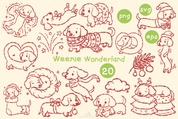 Designing with Dachshunds: Unpacking the Weenie Wonderland Clipart