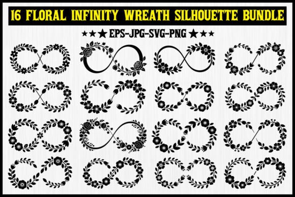Elevate Designs with 16 Floral Infinity Silhouettes