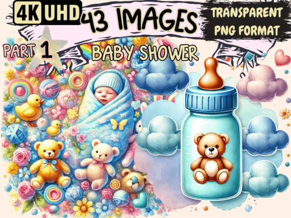 Embrace New Beginnings with Baby Shower Clipart P1