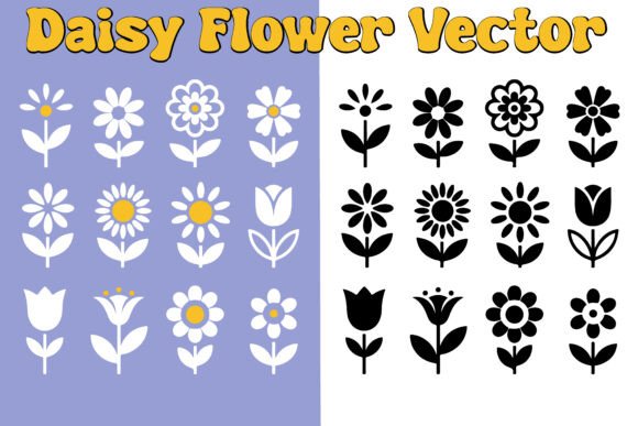 Floral Daisy Vector Icons for Creative Designers