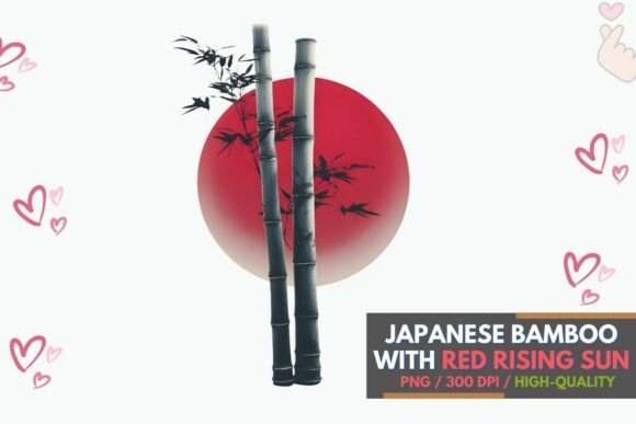 Japanese Bamboo with Red Rising Sun PNG: A Designer's Guide