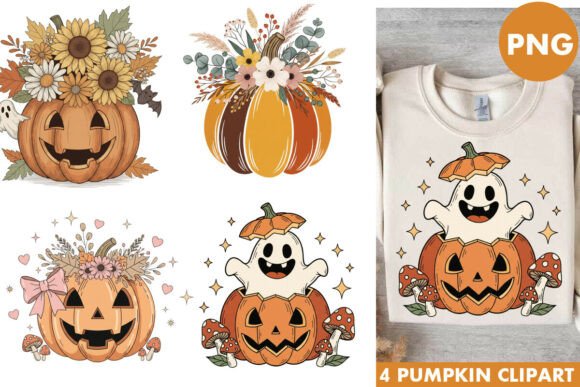 Pumpkin Bundle: Halloween Pumpkin PNG for Autumn Projects
