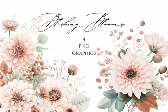 Soft Pink Flower Clipart: Crafting with Blushing Blooms