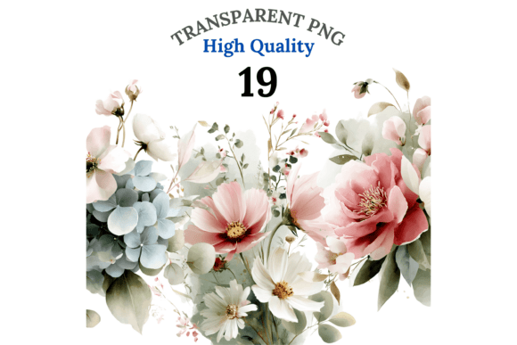 Timeless Floral Accents: A Guide to the 19 Wedding Bouquet Clipart Set