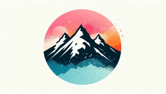 Unveiling the Aesthetic: The Snowy Mountain Range Digital Illustration Suite